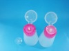 Plastic bottle with spray pump to washing the nail oil