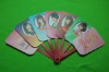 Plastic folding paper fan handle with 7 holders