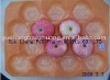 Plastic tray liners under piece fruit,orange,for apple