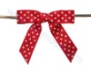 Pretied Grosgrain Polka Dot Bows With Wire Twist