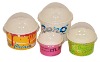 Printed ice cream pots