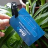 Printed plastic luggage tag with loop strap