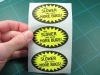 Printed sticker label