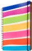 Rainbow colored school notebook printing with elastic band