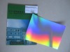 Rainbow metallized paper