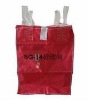 Red colors plastic jumbo container bag with four loops