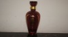 Red enamel high quality  crystal clear wine glass  bottle