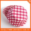 Red grid cupcake liners