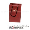 Red packaging paper bag with offset printing