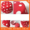 Red polka dots cupcake cases