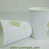 Ripple wall full warpped hot paper cup