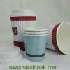 Ripple walled hot paper cups