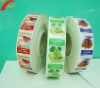 Roll printed adhesive label