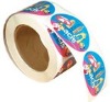 Roll printed adhesive sticker