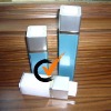 Rotary Blue Silver Band Airless  bottles Cosmetic Packaging