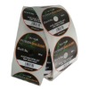 Round adhesive labels