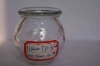 Round glass jar for pickled vegetable