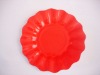 Round  red paper plates