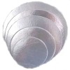 Round silver paper cake boards