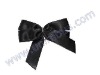 Satin Bow Black with 4 Loop with Gold Elastic
