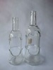 Screw cap glass wine bottle