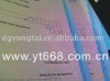 Security certificate with multi color invisible fiber