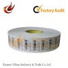 Self adhesive 2012 security barcode stickers roll