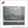 Self adhesive PVC/PET label