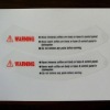 Self adhesive PVC warning labels