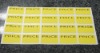 Self-adhesive price stickers , labels