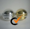 Shiny Gold Silver Cosmetic Ball Round Transparent Eye Cream Jars