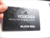 Silk printing coating Voucher discount card