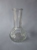 Small clear glass vase for flowers