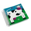 Softcover notebook printed with lovely embossed cow