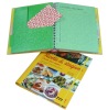 Spiral hardcover cook book with elastic band