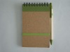 Spiral hardcover note book with pencil