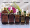 Square Amber Essential Oil Bottle With Dropper