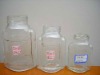 Square glass jars 200ml,360ml and 700ml