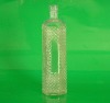 Square glass vodka bottle