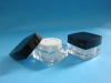 Square plastic cream jar AS/PS