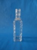 Square shape glass vodka bottle