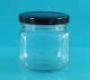 Storage Glass Jar With Black Tin Cap