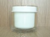 Straight Round Shaped Acrylic Cream Jar With White Inner Cap & Inner Bowl