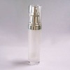 Straight Round Shaped Acrylic Lotion Bottle With Frosted Body