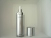 Straight Round Shaped Acrylic Lotion Bottle With Matte Silver Body