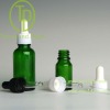 TP-2-23 30ml green Essential Oil bottles plastic dropper,glass pipette