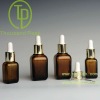 TP-2-31 brown square glass bottle with aluminum dropper