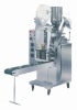 Teabag packing machine with lines and labe