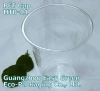 Transparent PET cold drink cup 11 oz with straw