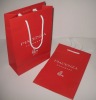 UV coated luxury red paper bag